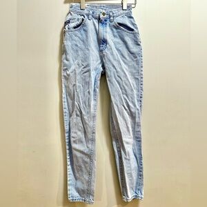 Vintage 80s 90s Lee Riders Sz 00 24X29 Womens Jeans Light Distressed Mom Jeans